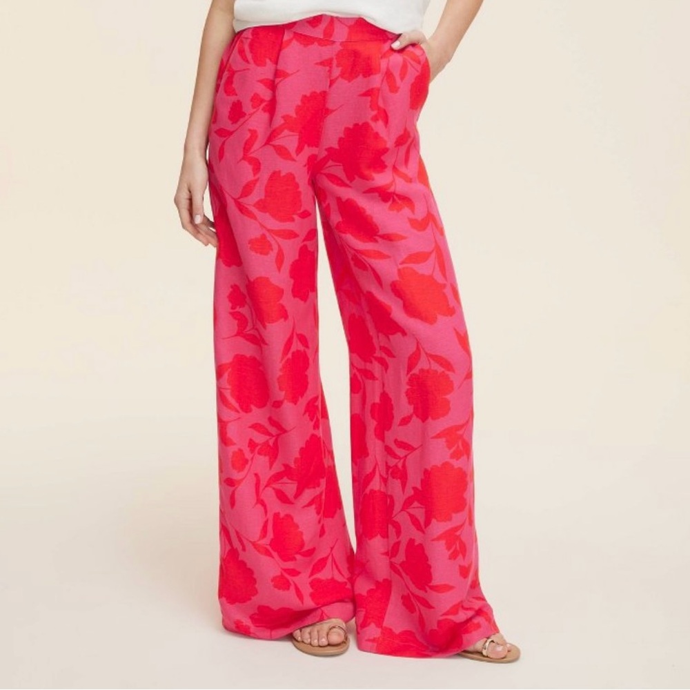 Kate Spade X Target Classic Rose High-Rise Linen Trousers